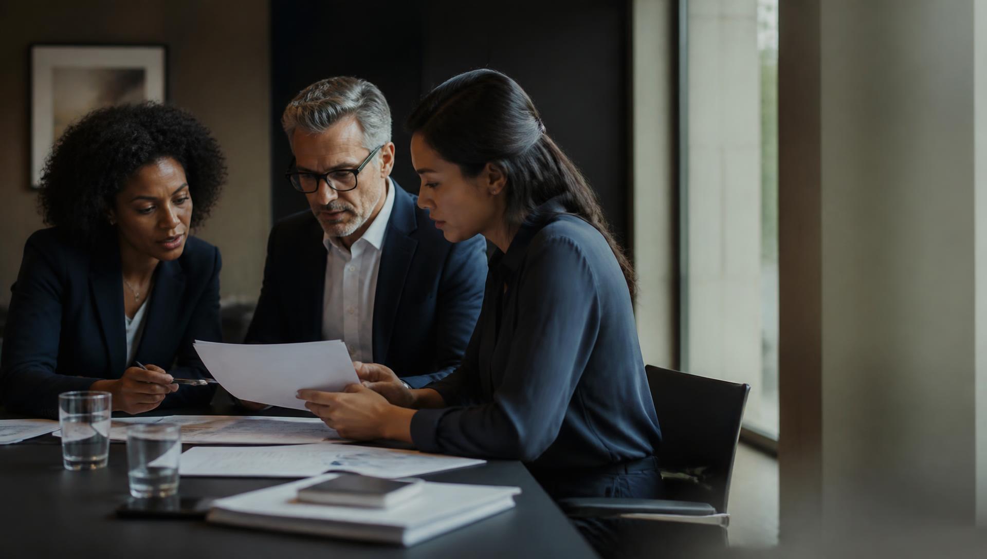 Diverse team collaborating in a bright modern office
